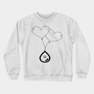 Heart with Blood Group O Crewneck Sweatshirt